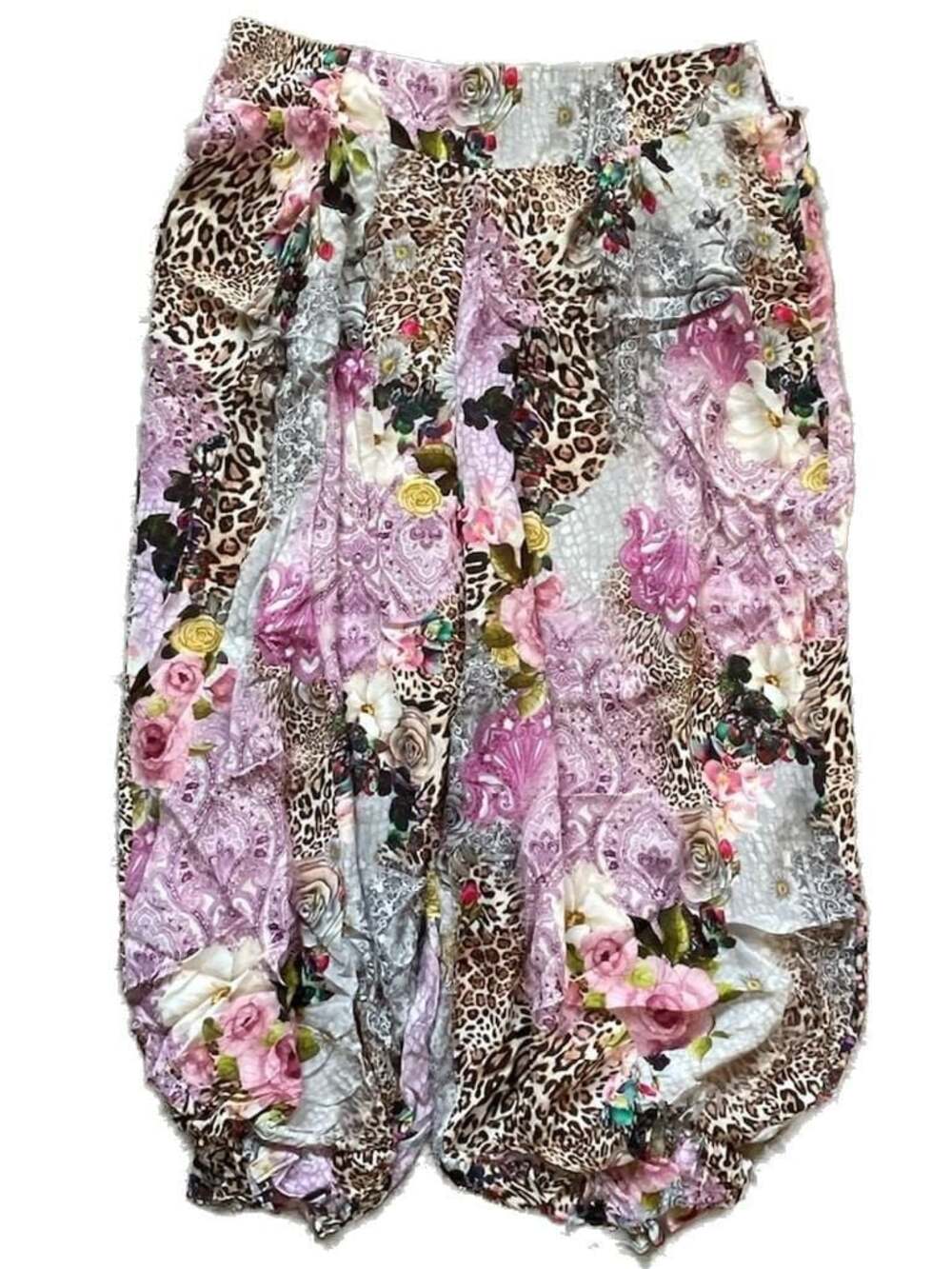AFRM Anthropologie Plus Size 2X Floral Leopard Print Skirt